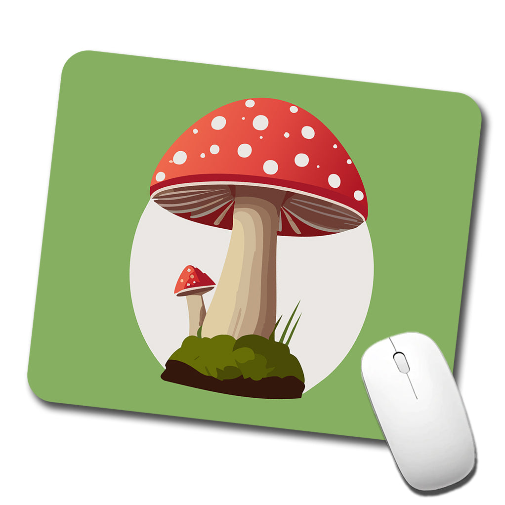 Mushroom Toadstool Red Woodland Low Profile Mouse Pad Mat