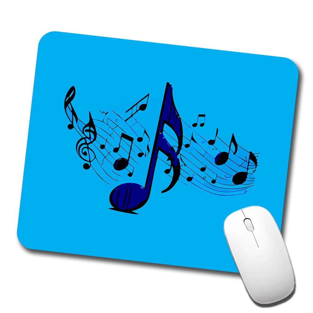 Music Notes Artistic Low Profile Mouse Pad Mat