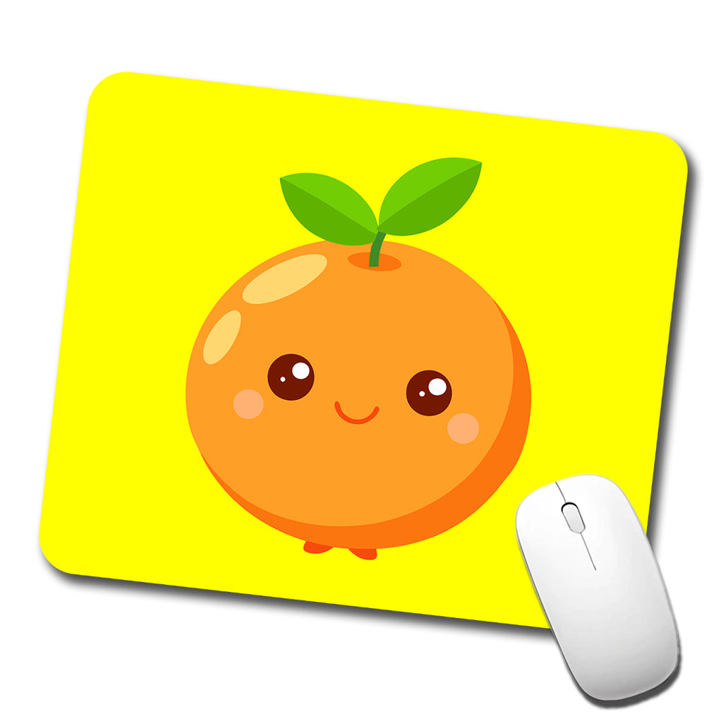 Orange Cute Happy Fruit Low Profile Mouse Pad Mat
