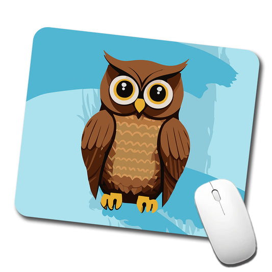 Owl Brown Low Profile Mouse Pad Mat