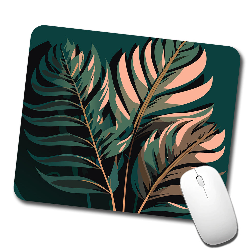 Palm Trees Leaves Fronds Tropical Foliage Low Profile Mouse Pad Mat