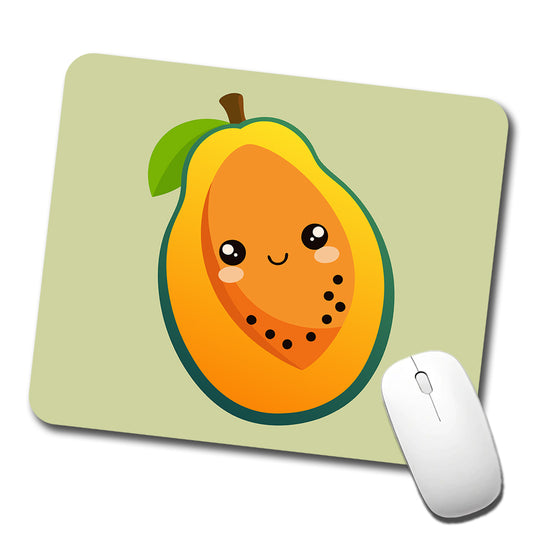 Papaya Cute Happy Fruit Low Profile Mouse Pad Mat