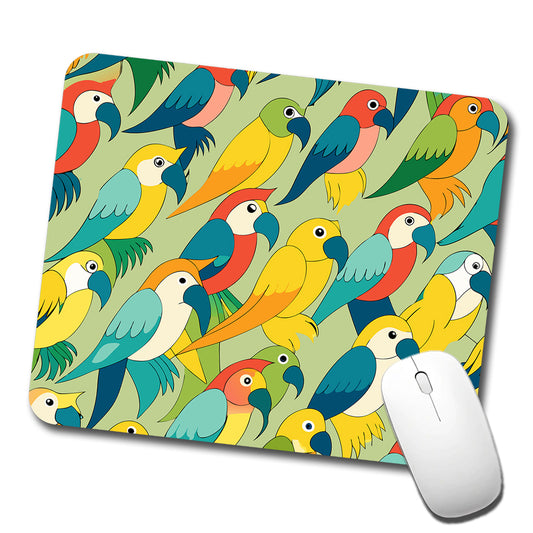 Parrots Pattern Low Profile Mouse Pad Mat