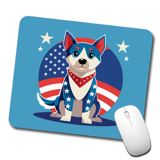 Patriotic Dog USA Low Profile Mouse Pad Mat