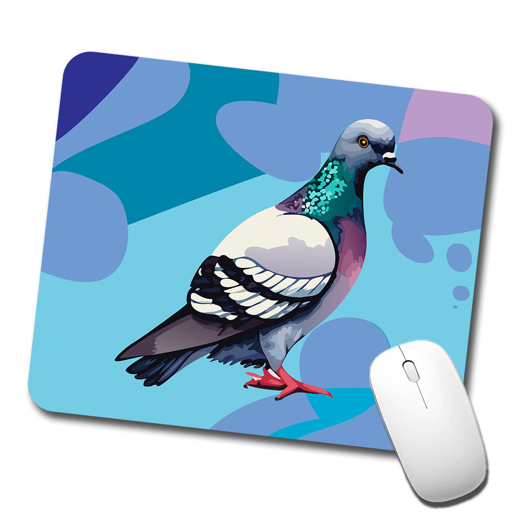 Pigeon Bird Watercolor Low Profile Mouse Pad Mat