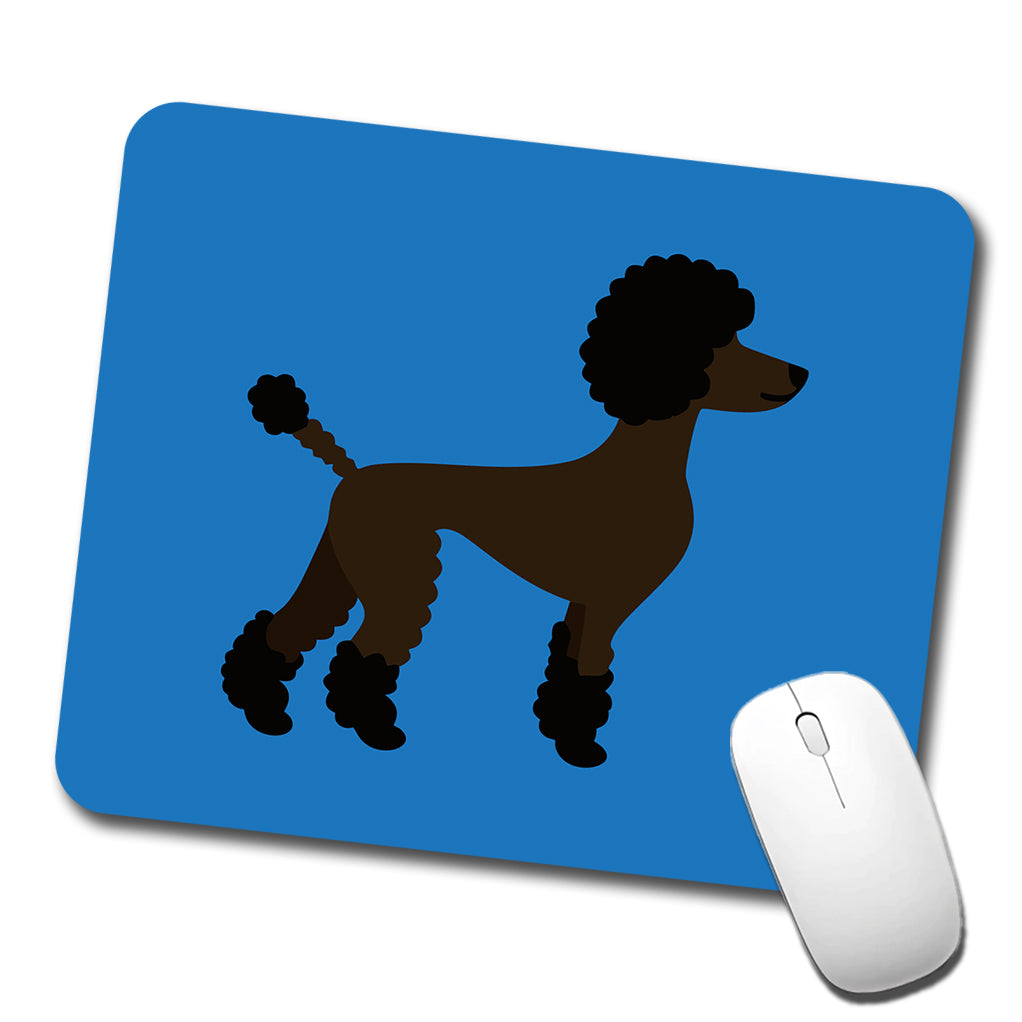 Poodle Silhouette Profile Dog Low Profile Mouse Pad Mat
