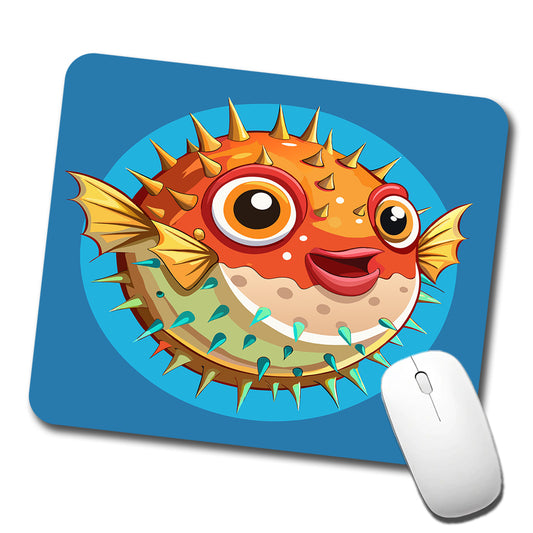 Pufferfish Cute Low Profile Mouse Pad Mat
