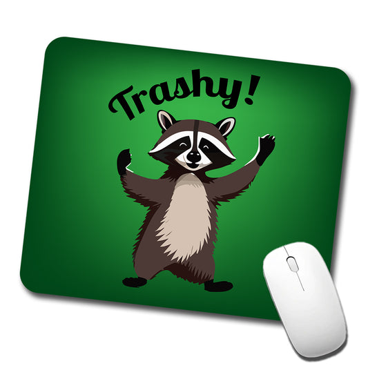 Raccoon Trashy Funny Low Profile Mouse Pad Mat