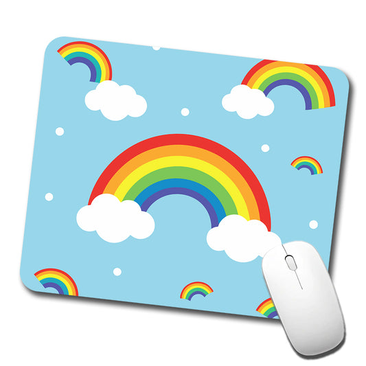 Rainbows Scattered Low Profile Mouse Pad Mat