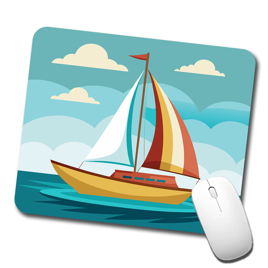 Sailboat Sailing Cute Low Profile Mouse Pad Mat