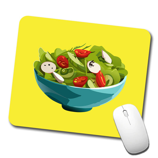 Salad Bowl Vegetables Vegan Vegetarian Low Profile Mouse Pad Mat