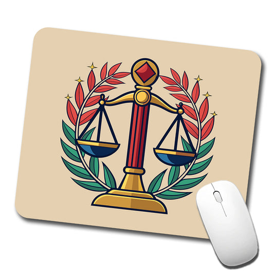 Scales of Justice Low Profile Mouse Pad Mat
