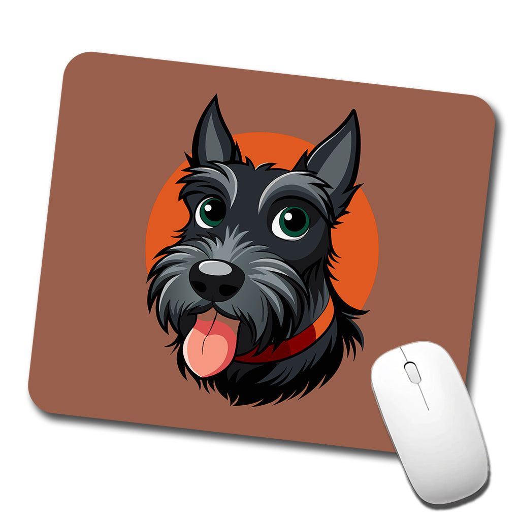 Scottish Terrier Scottie Sticking Out Tongue Low Profile Mouse Pad Mat