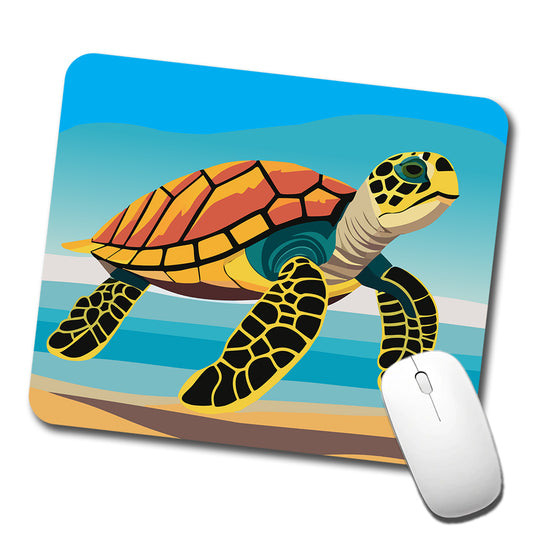 Sea Turtle Swimming Low Profile Mouse Pad Mat
