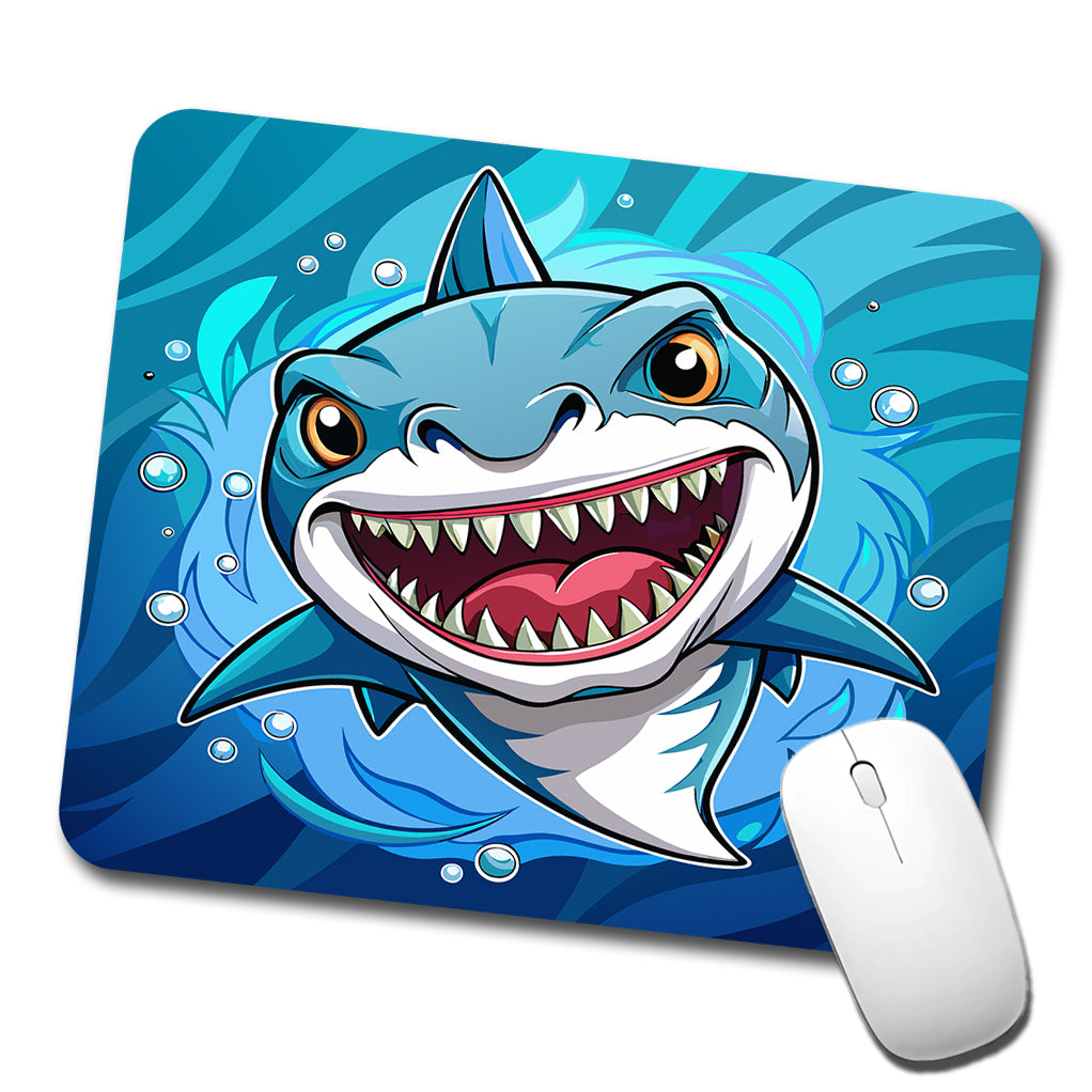 Shark in Ocean Scary Low Profile Mouse Pad Mat