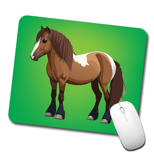 Shetland Pony Horse Standing Low Profile Mouse Pad Mat