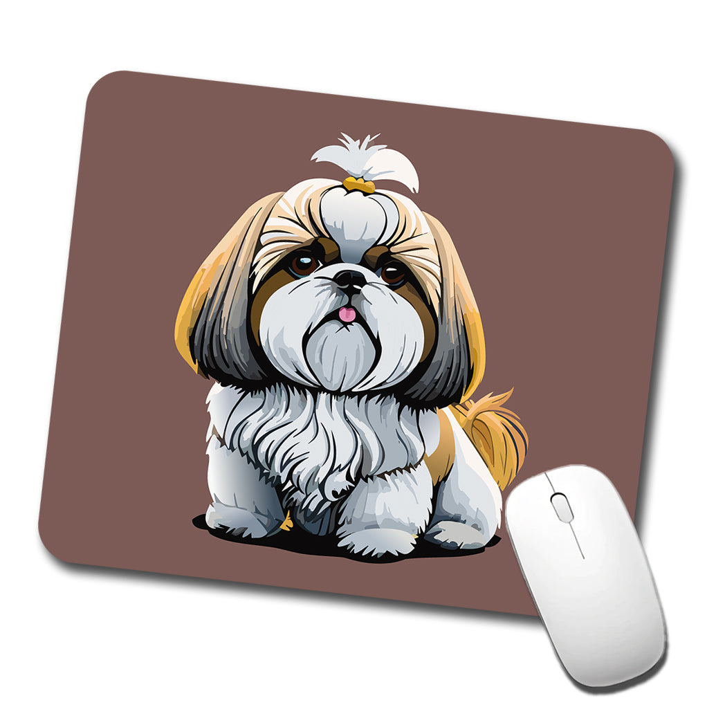 Shih Tzu Dog Cute Low Profile Mouse Pad Mat