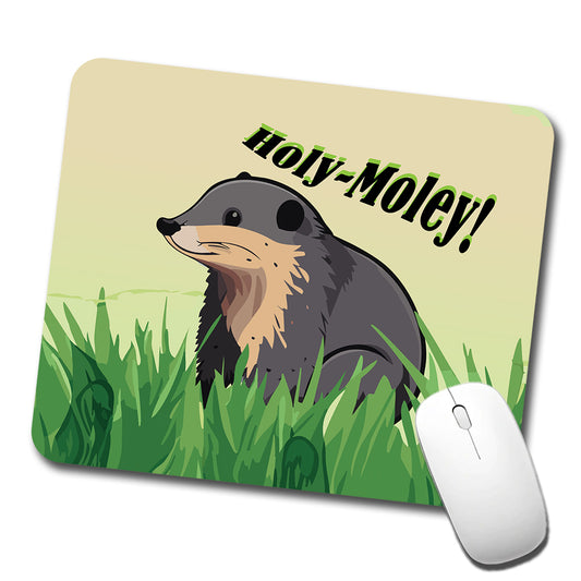 Shrew Mole Holy Moley Funny Animal Low Profile Mouse Pad Mat