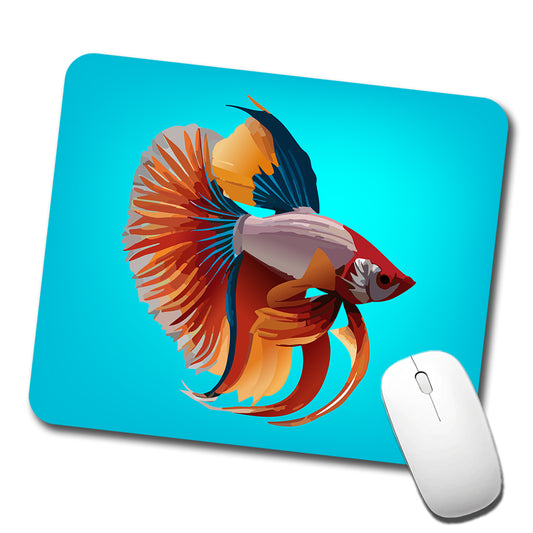 Siamese Fighting Fish Betta Freshwater Low Profile Mouse Pad Mat