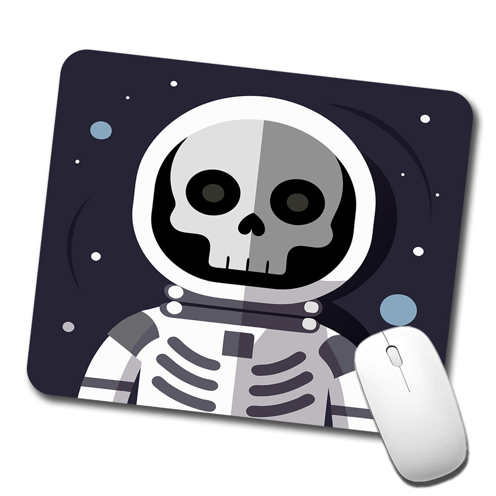 Skeleton in Space Suit Astronaut Low Profile Mouse Pad Mat