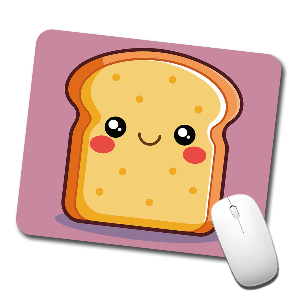 Smiling Toast Cute Low Profile Mouse Pad Mat