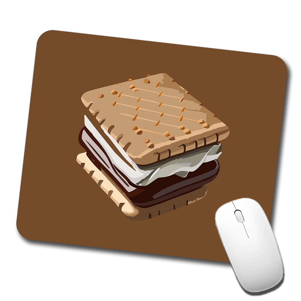 S'mores Marshmallow Camping Food Low Profile Mouse Pad Mat