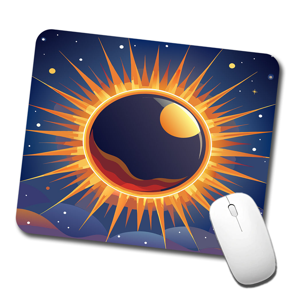 Solar Eclipse Sun Low Profile Mouse Pad Mat