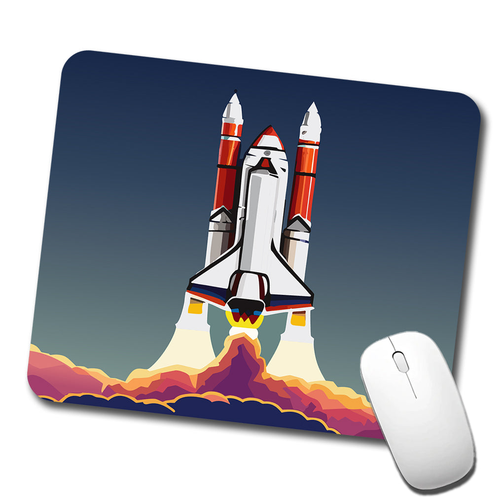 Space Shuttle Launch Blasting Off Low Profile Mouse Pad Mat
