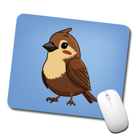 Sparrow Brown Bird Cute Low Profile Mouse Pad Mat