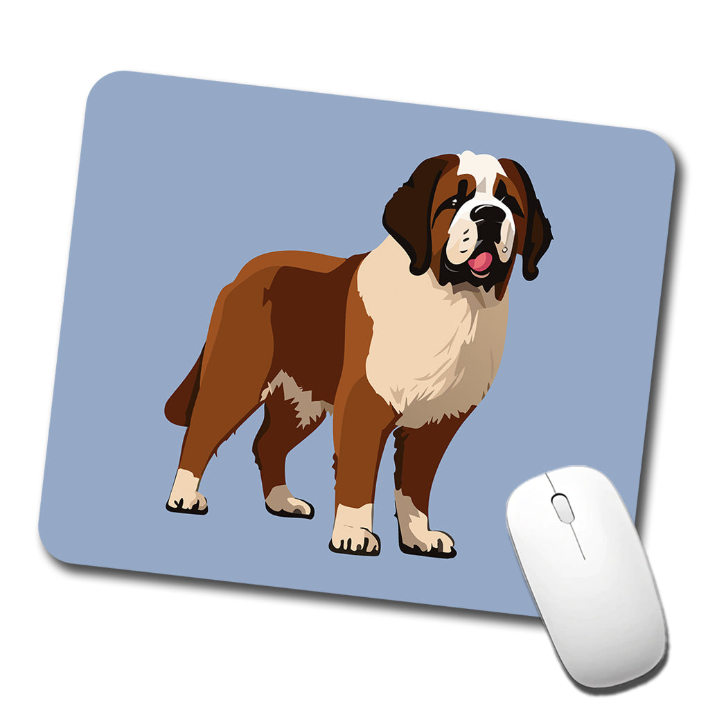 St Bernard Dog Standing Low Profile Mouse Pad Mat