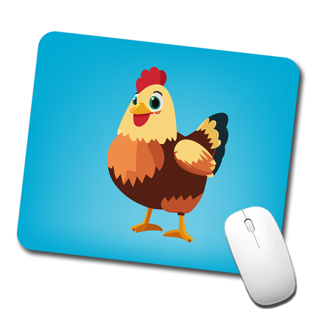 Standing Rooster Happy Low Profile Mouse Pad Mat