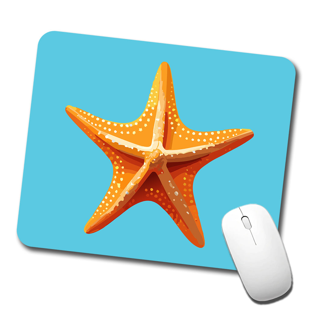 Starfish Star Fish Ocean Animal Orange Low Profile Mouse Pad Mat