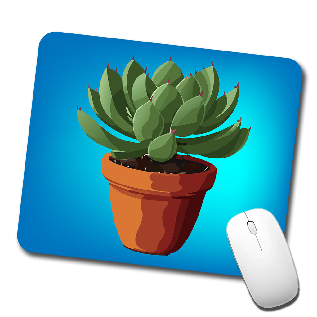 Succulent Plant in Pot Low Profile Mouse Pad Mat