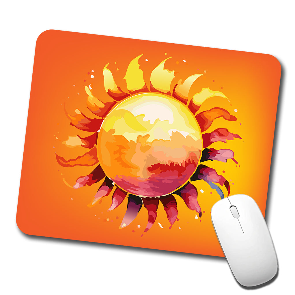 Sun Watercolor Artistic Low Profile Mouse Pad Mat