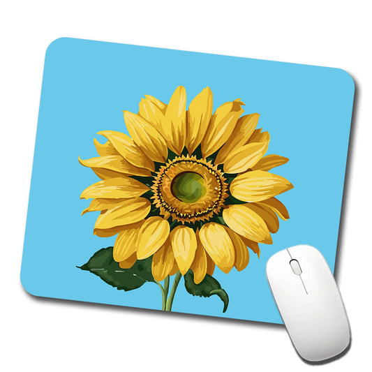 Sunflower Summer Flower with Stem Low Profile Mouse Pad Mat