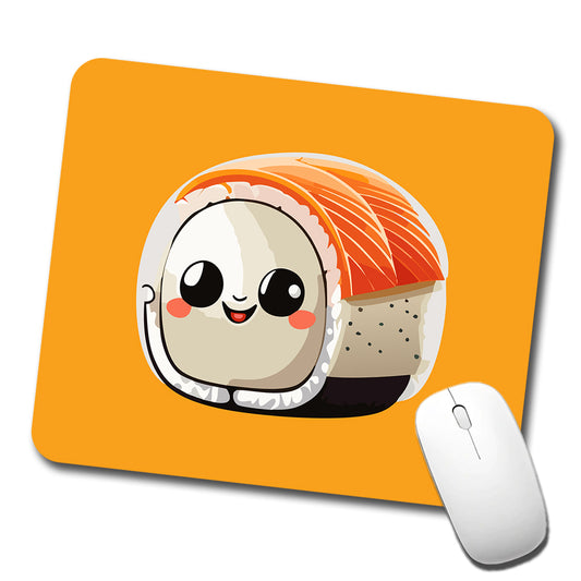Sushi Roll Cute Chibi Kawaii Funny Food Low Profile Mouse Pad Mat