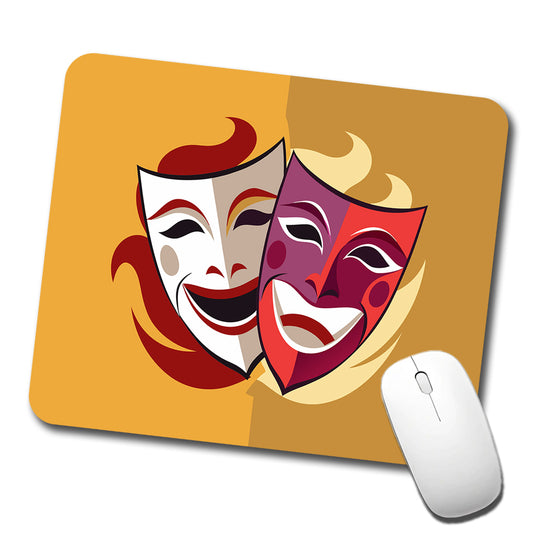 Theater Drama Masks Theatre Acting Actors Low Profile Mouse Pad Mat