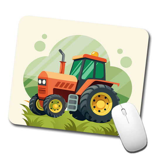 Tractor Cartoon Low Profile Mouse Pad Mat