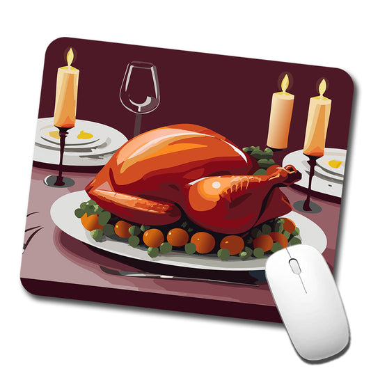 Turkey Thanksgiving Low Profile Mouse Pad Mat