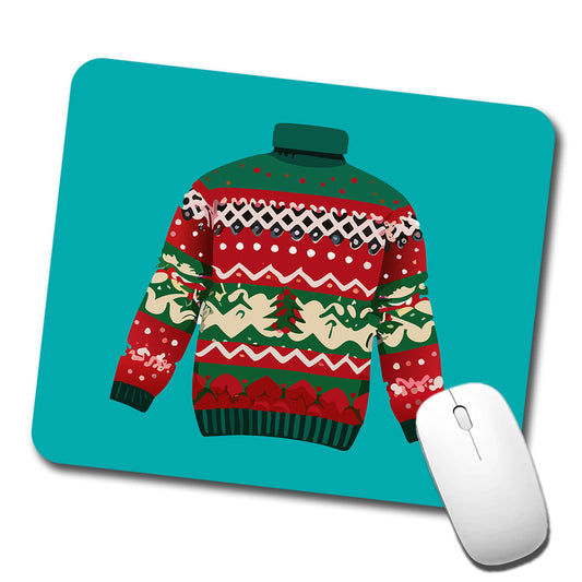 Ugly Christmas Sweater Low Profile Mouse Pad Mat