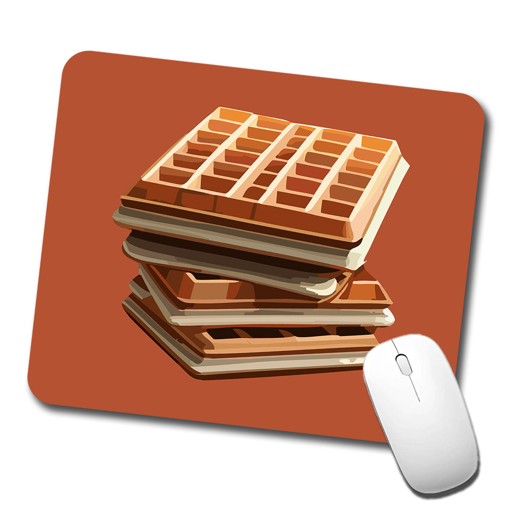 Waffles Stack Breakfast Food Low Profile Mouse Pad Mat