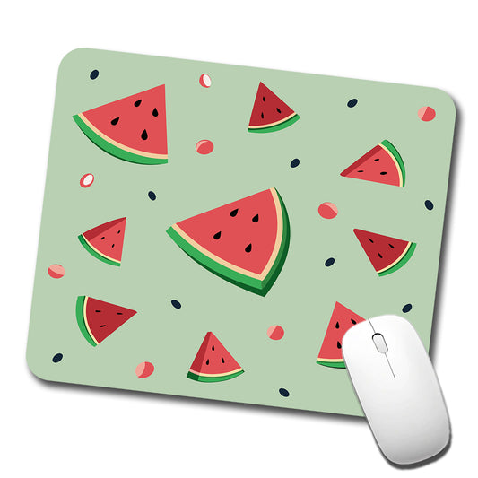 Watermelon Scattered Fruit Low Profile Mouse Pad Mat