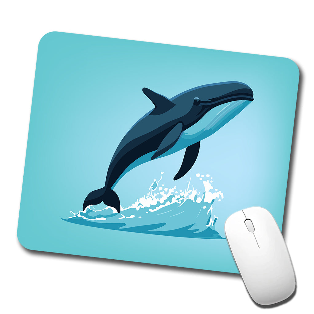 Whale Jumping Out of Water Low Profile Mouse Pad Mat