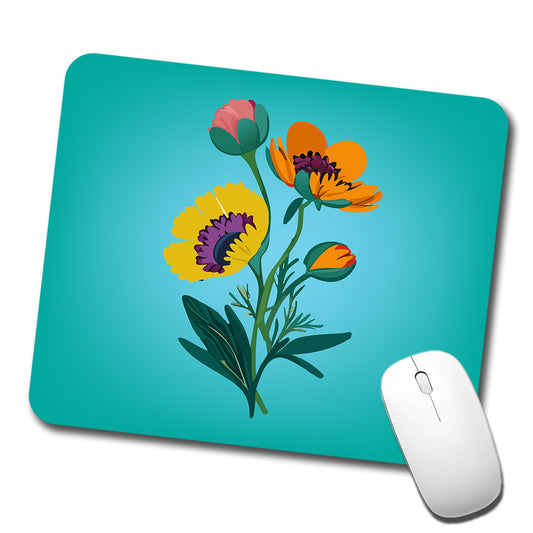 Wildflowers Wild Flowers Spring Nature Low Profile Mouse Pad Mat