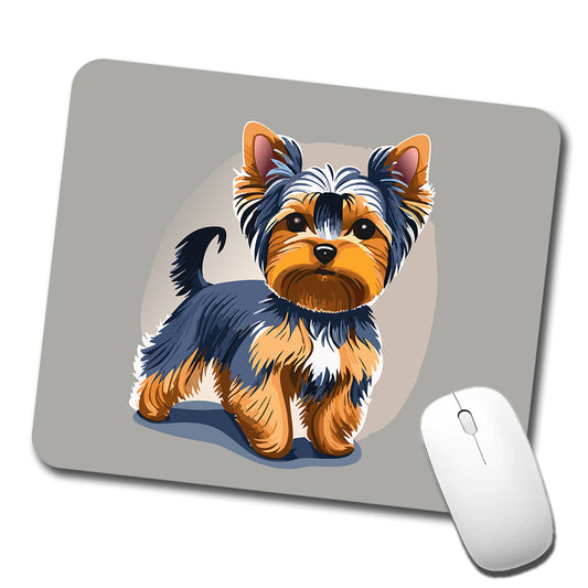 Yorkshire Terrier Dog Standing Low Profile Mouse Pad Mat