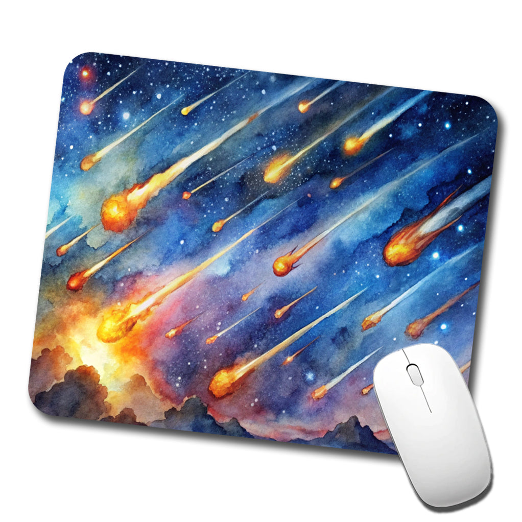 Meteors Watercolor Low Profile Mouse Pad Mat