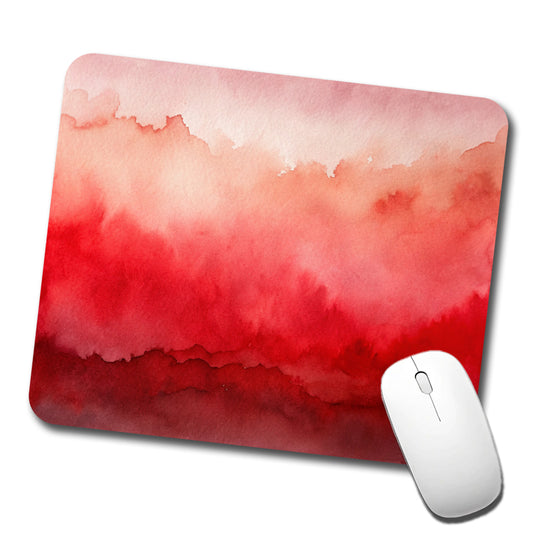 Red Ombre Watercolor Low Profile Mouse Pad Mat