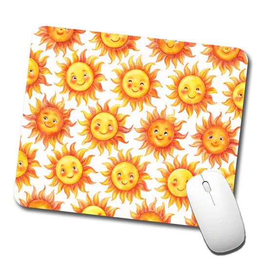 Smiling Suns Watercolor Low Profile Mouse Pad Mat