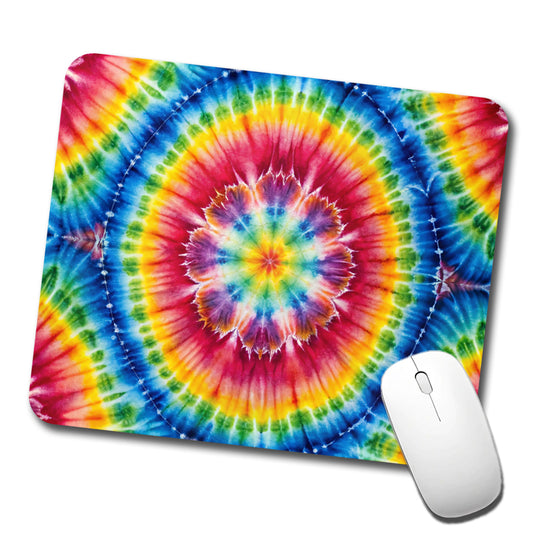 Tie Dye Pattern Watercolor Low Profile Mouse Pad Mat