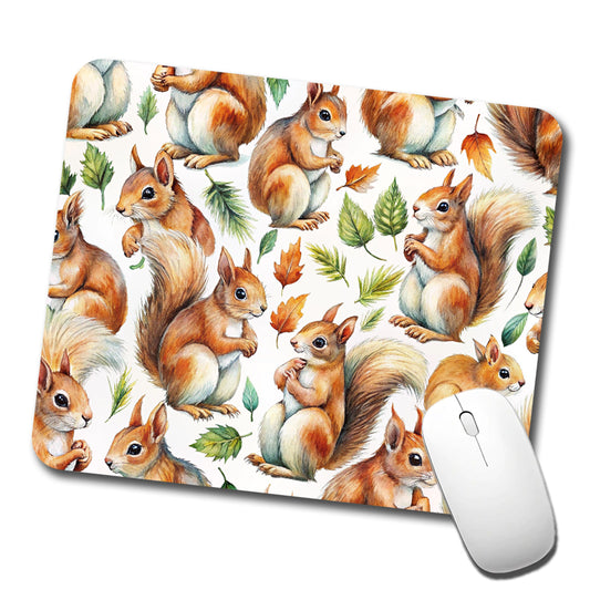 Bunch Of Squirrels Low Profile Mouse Pad Mat